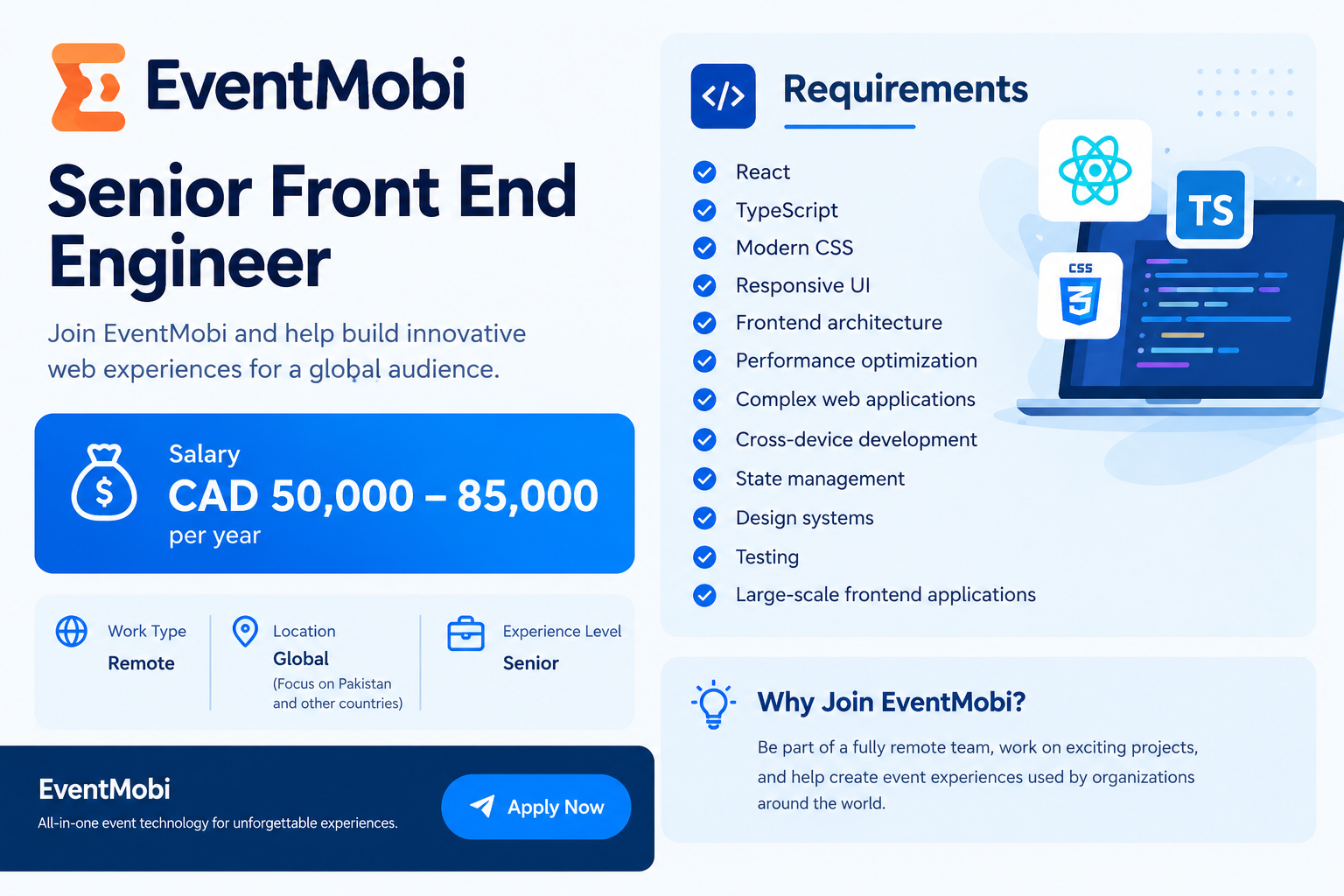 EventMobi — Senior Front End Engineer